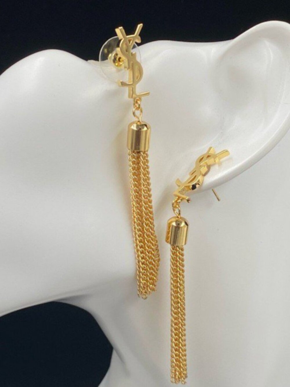 Saint Laurent Fringe Tassel Earrings